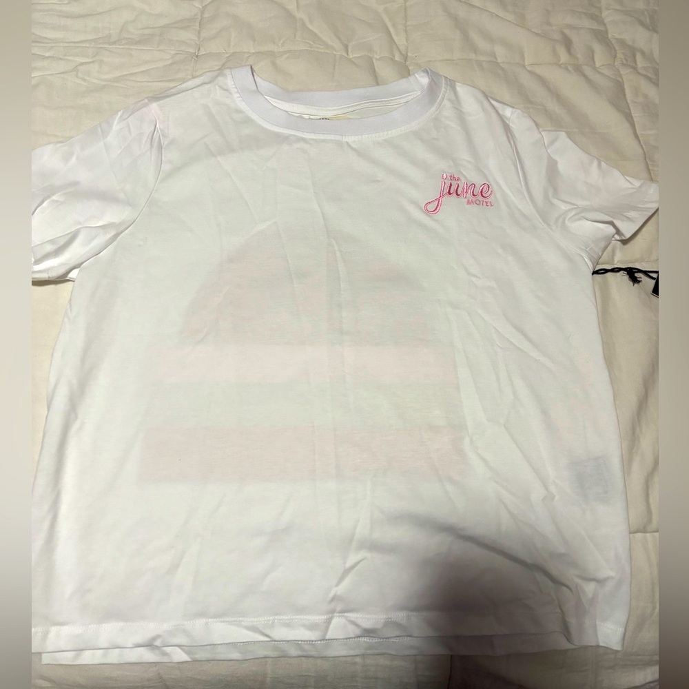 the june motel brunette the label XL tee with tote bag!